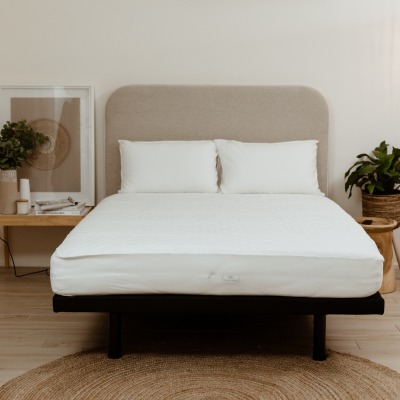 a pure trio australian made latex mattress on a bed in a morden bedroom