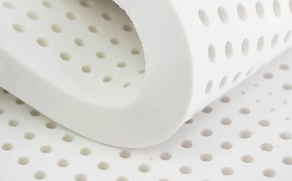close up image of latex mattress
